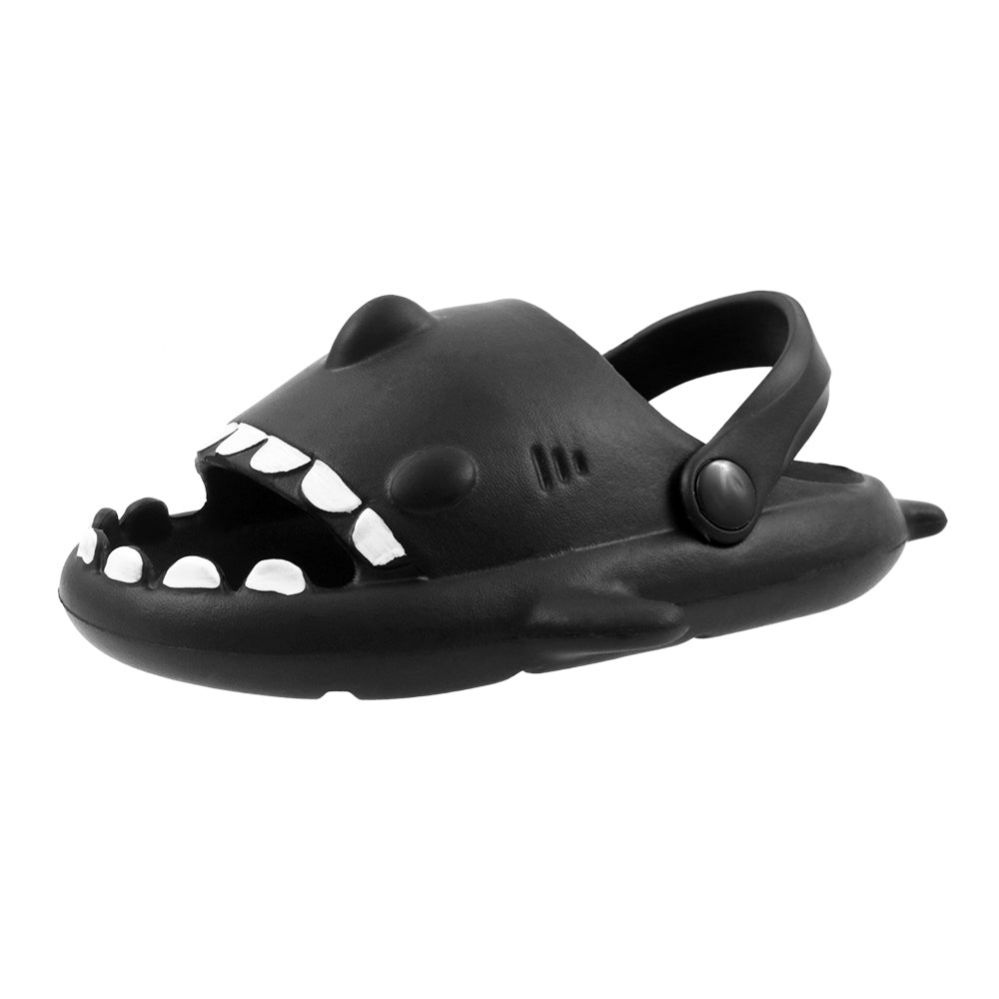 Wholesale Footwear Kid's Shark Slide Black