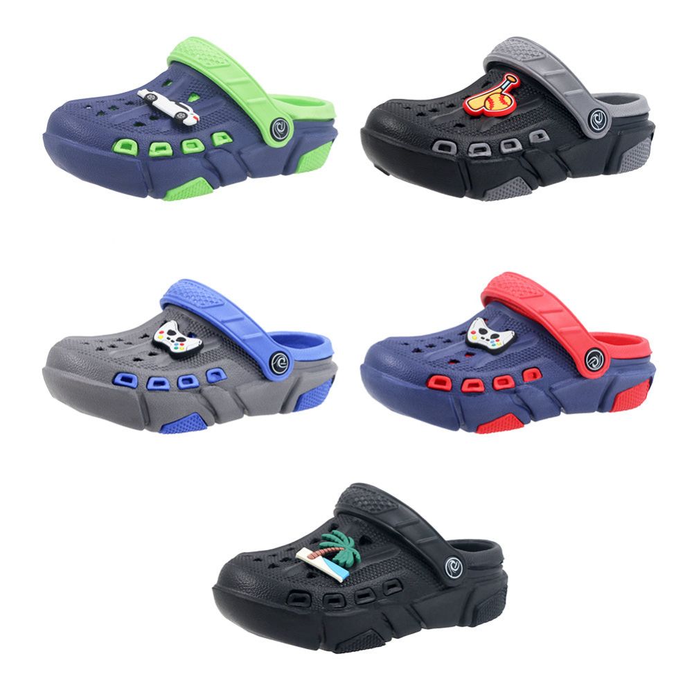 Wholesale Footwear Boys Double Layer Charm Clog Assorted