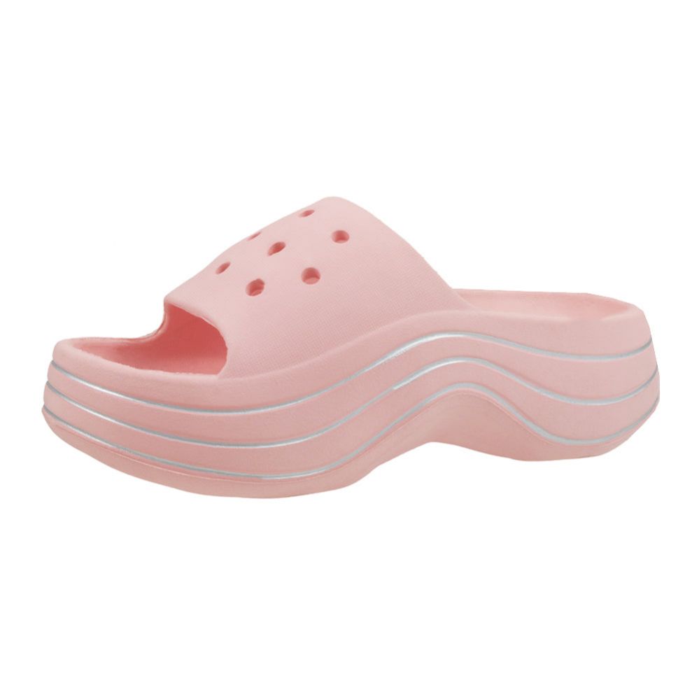 Wholesale Footwear Woman's Platform Perf Sandal Pink