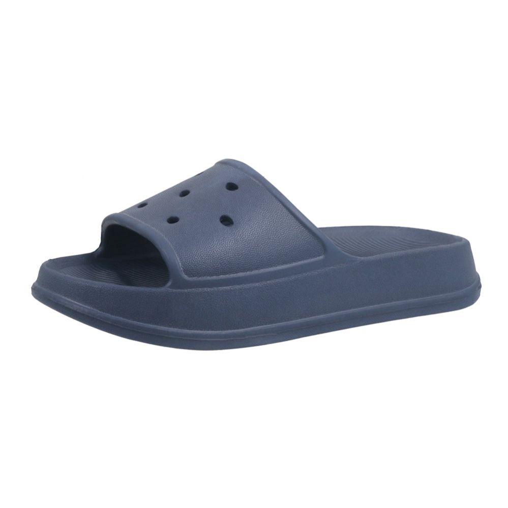 Wholesale Footwear Big Kid's Perforated Slide Navy
