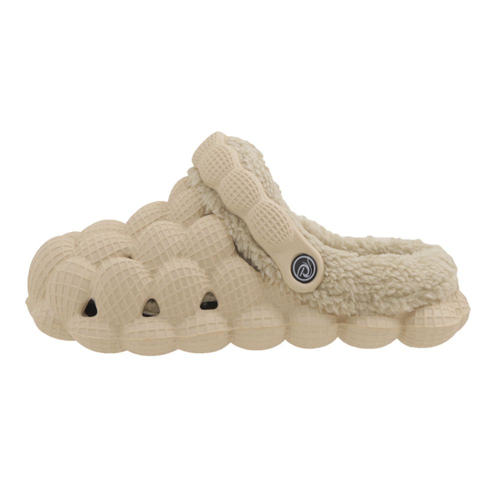 Wholesale Footwear Kid's Fleece Lined Peanut Clogs Offwhite