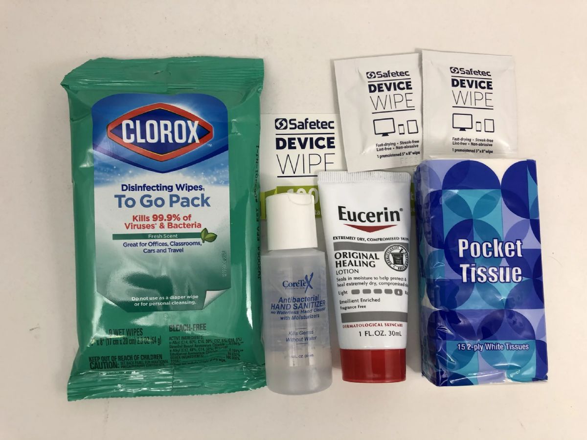 Wholesale Footwear COVID 19 - Go to Work Store Sanitizing & Disinfectant Care Kit, 6 items