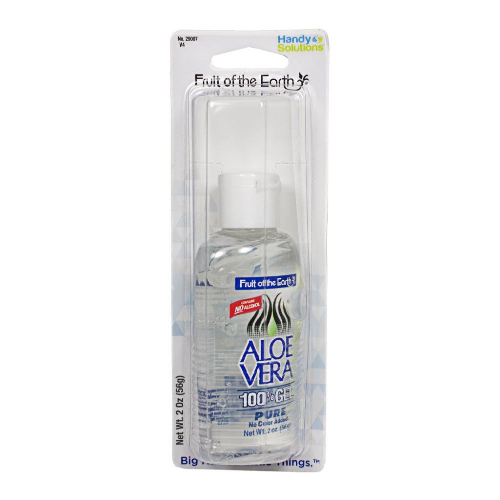Wholesale Footwear Travel Size Fruit of The Earth 100% Aloe Gel - Carded 2 oz.