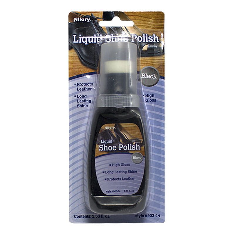 Wholesale Footwear Allary Black Liquid Shoe Polish - 2.53 Oz.