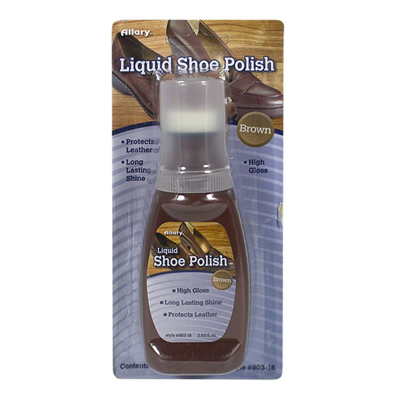 Wholesale Footwear Allary Brown Liquid Shoe Polish - 2.53 Oz.