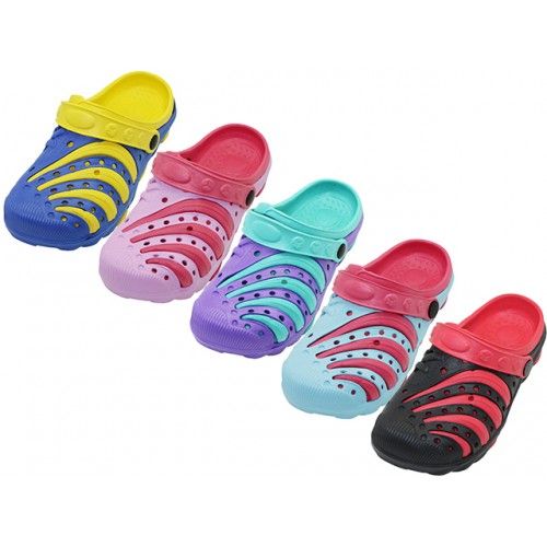 Wholesale Footwear Toddler's TwO-Tong Color Super Soft Eva Clogs