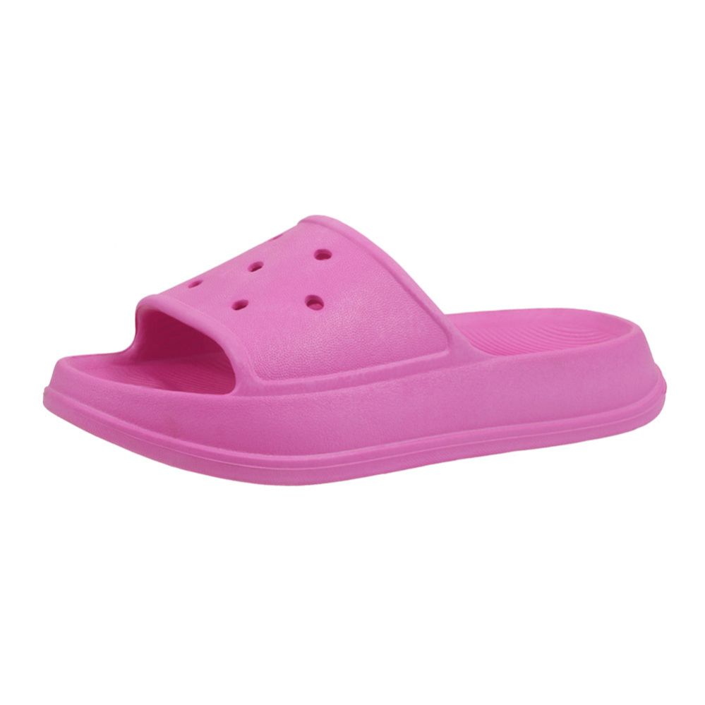 Wholesale Footwear Big Kid's Perforated Slide Fuchsia