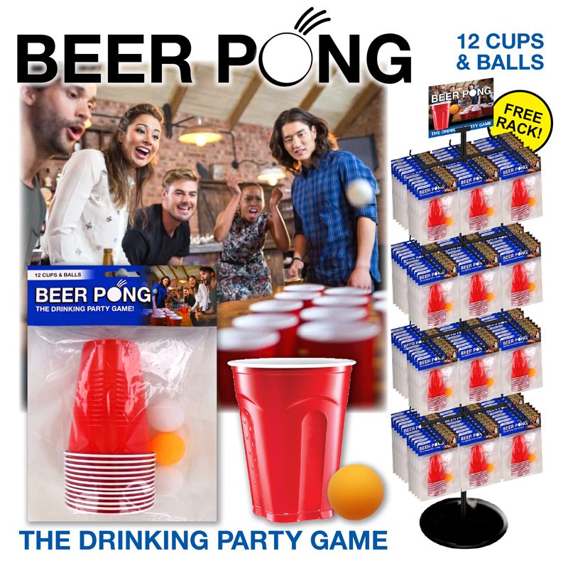 Wholesale Footwear 72pc Party Pong Games On Display