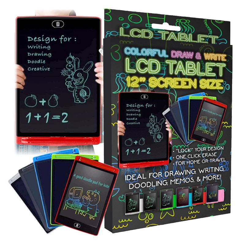 Wholesale Footwear 12" Lcd Writing Tablet 4 Colors