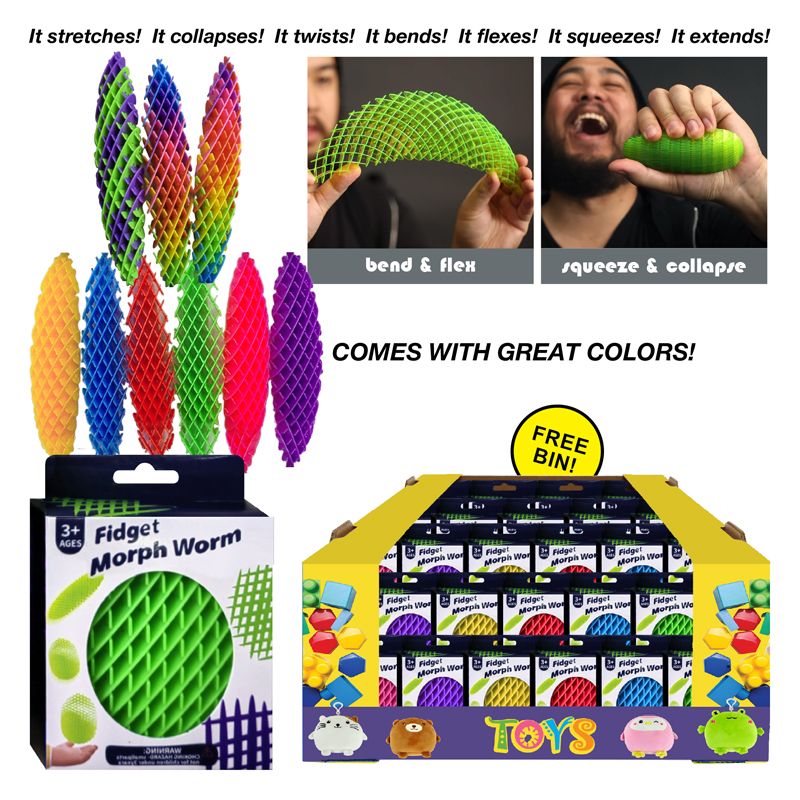 Wholesale Footwear 72 Pc Pdq Fidget Toys
