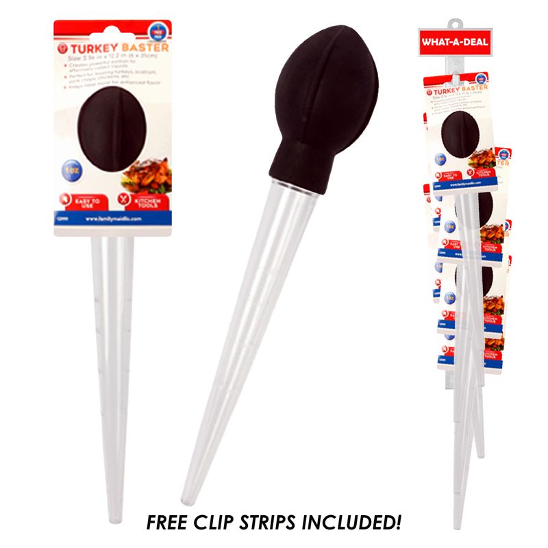 Wholesale Footwear 36pcs Turkey Baster 12"  With 3 Clip Strips