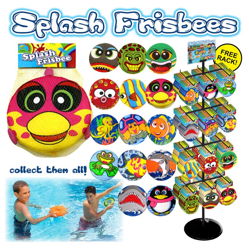 Wholesale Footwear 192pc 8" Splash Frisbee Display
