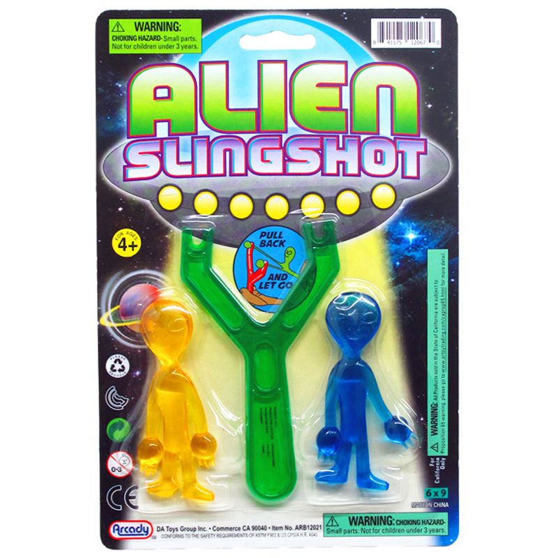 Wholesale Footwear 2 Pc 3.25" Aliens W/ 4.5" Slingshot