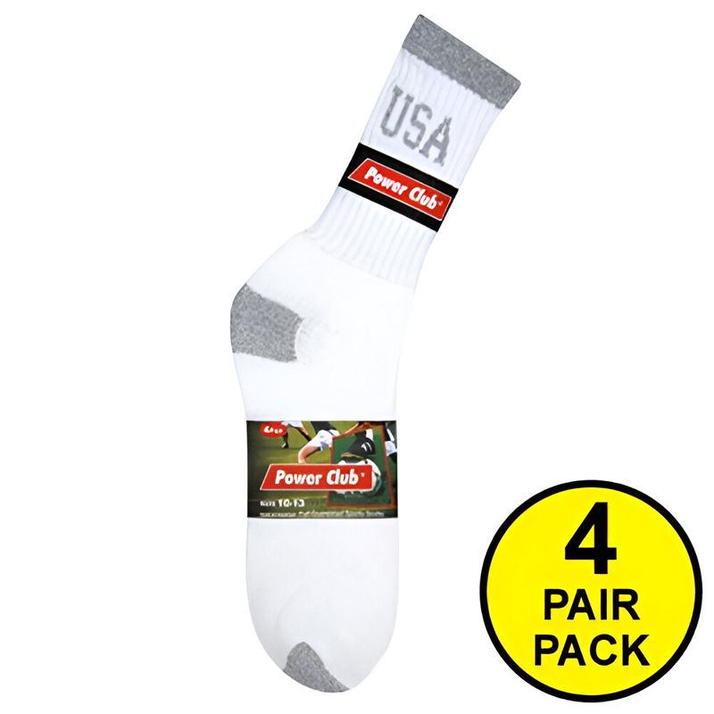 Wholesale Footwear 4 Pair Pack Crew Grey Heel + Toe Wt Usa