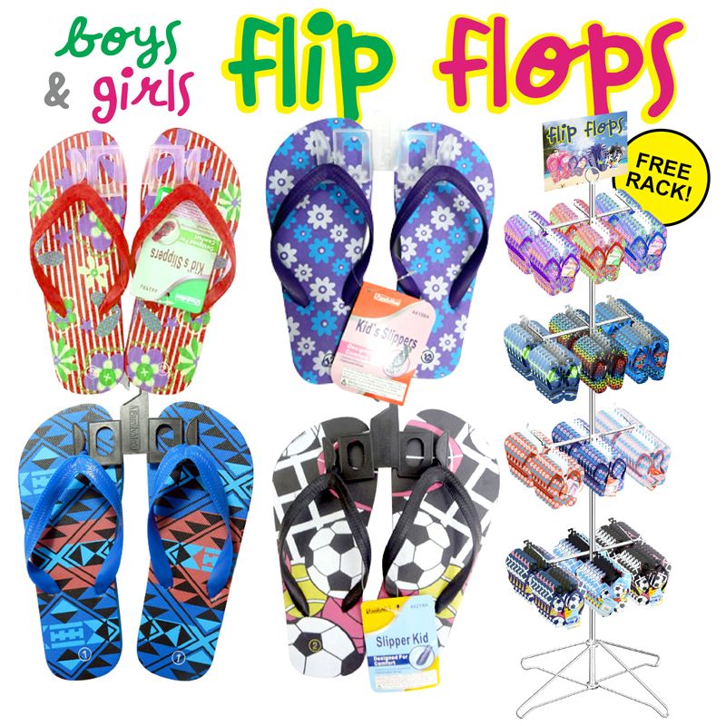 Wholesale Footwear Boy's & Girl's 144pc Flip Flop Display
