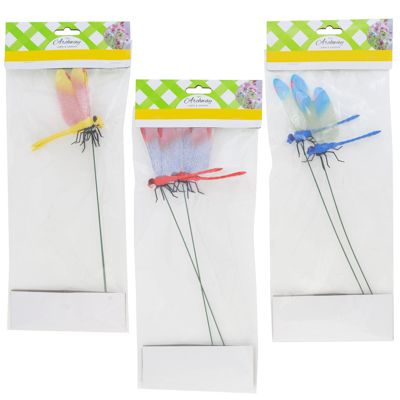 Wholesale Footwear Dragonfly Planter Picks 2pk 4 Asst Colors