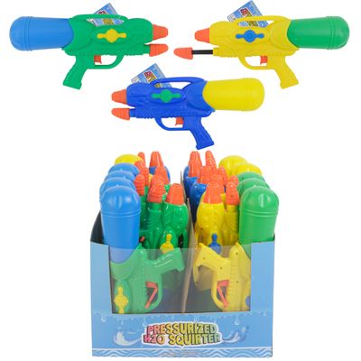 Wholesale Footwear Water Squirter Pressurized 3 Asst Steady Stream 11.4in / 20pc Pdq/ ht