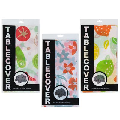 Wholesale Footwear Tablecover Peva 54x108 3ast Food/fruit/floral All Over Print Ptdpb
