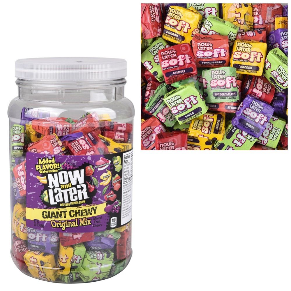 Wholesale Footwear Now And Later Giant Chewy Original Taffy 120pc