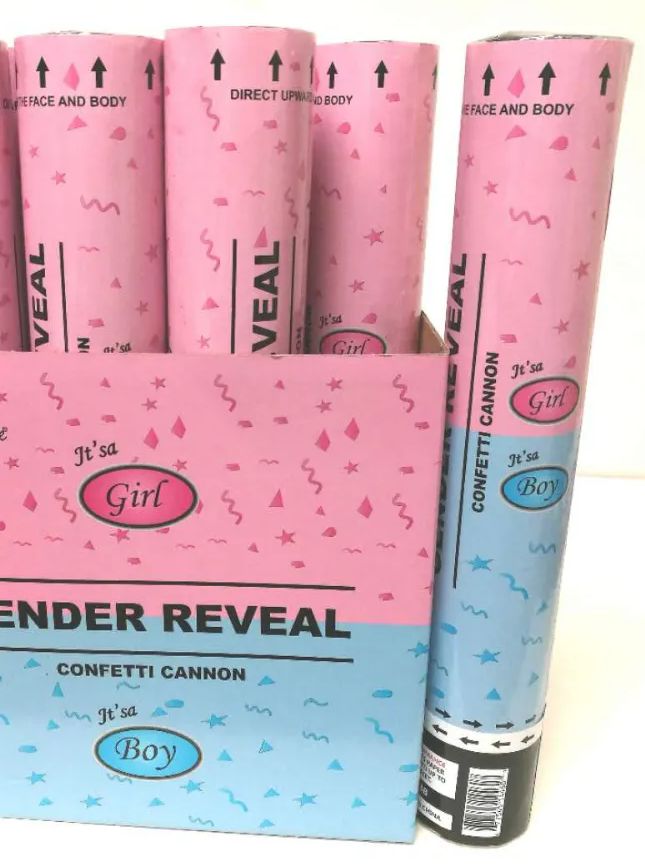 Wholesale Footwear Gender Reveal Confetti Poppers Boys