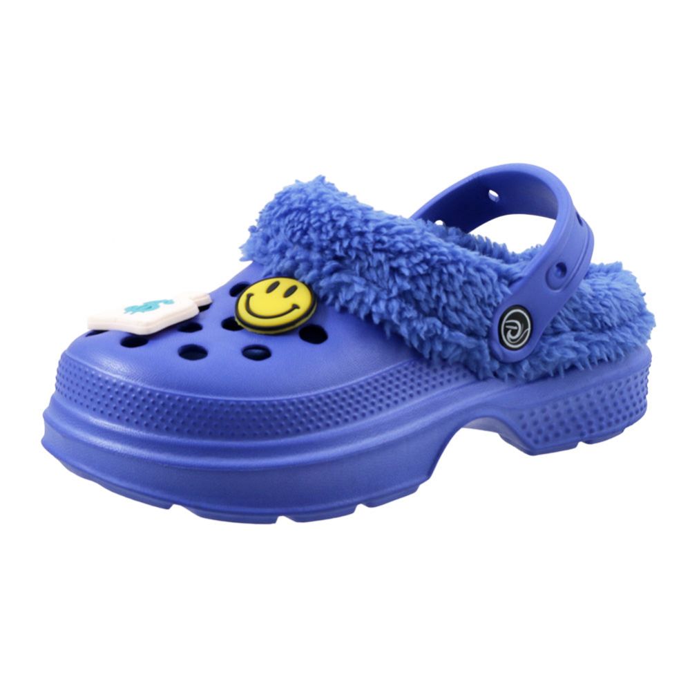 Wholesale Footwear Kid's Fleece Lined  Clogs Royal