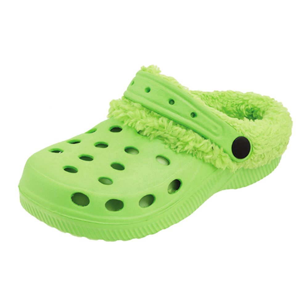 Wholesale Footwear Kids Fleece Lined Clogs Red