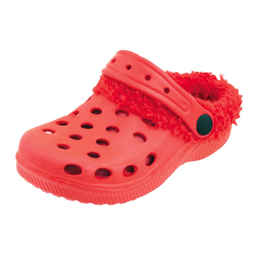Wholesale Footwear Kids Fleece Lined Clogs Lime