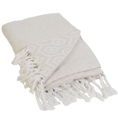 Wholesale Footwear Throw Blanket 50x60 White Hexagon 100% Cotton Inner Pack Of 1 In A  E-Commerce Bag