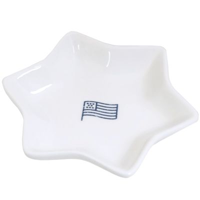 Wholesale Footwear Dish Star Shape 6x6 Flag White/blue