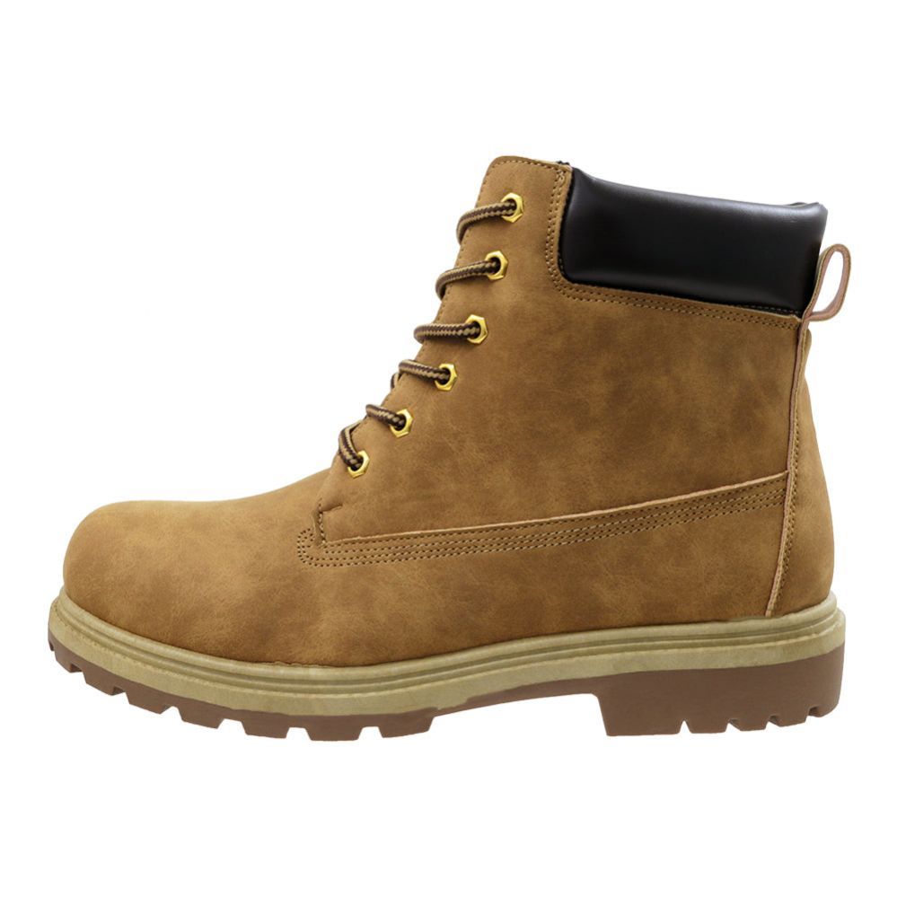 Wholesale Footwear Mens Pu Leather Workboots Tan