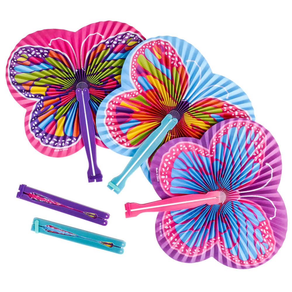 Wholesale Footwear 9.5 Inch Butterfly Folding Fan