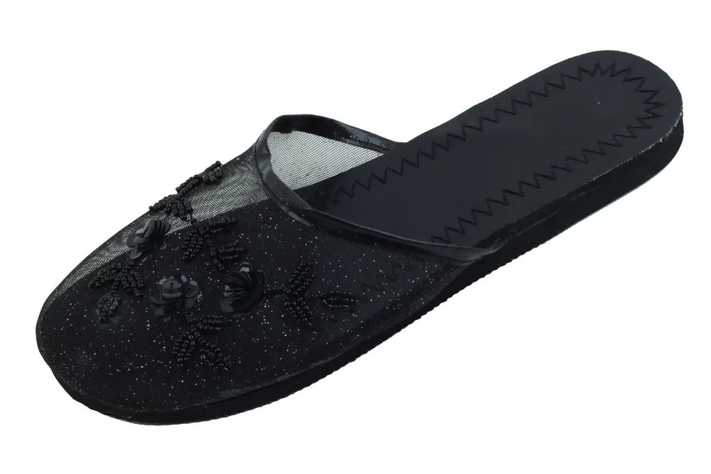 Wholesale Footwear Women's Chinese Slippers Black