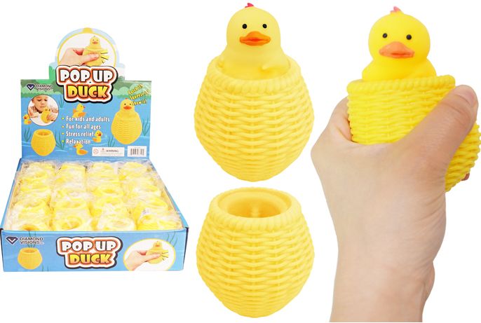 Wholesale Footwear PoP-Up Squeeze Toy (duck)