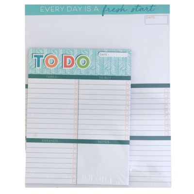 Wholesale Footwear Legal Pad 2pk 8.5x11 To Do List Blue