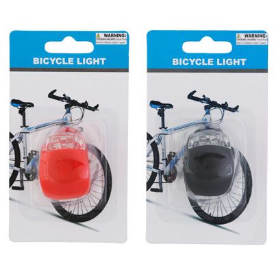 Wholesale Footwear Bicycle Light Led Red 3 Function 1.3 X 1.8in CliP-On 2ast Clrs Blistercard