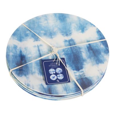 Wholesale Footwear Plates 4ct 9in Round Melamine Tye Dye Americana C.r Gibson