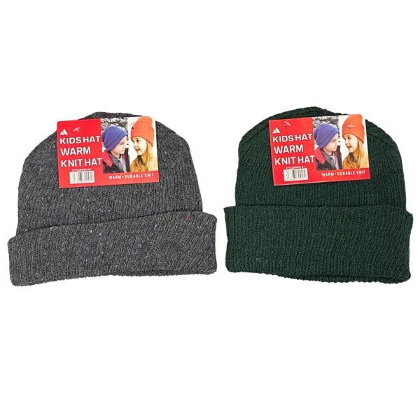 Wholesale Footwear Warm Knit Kids Hat In Assorted Colors
