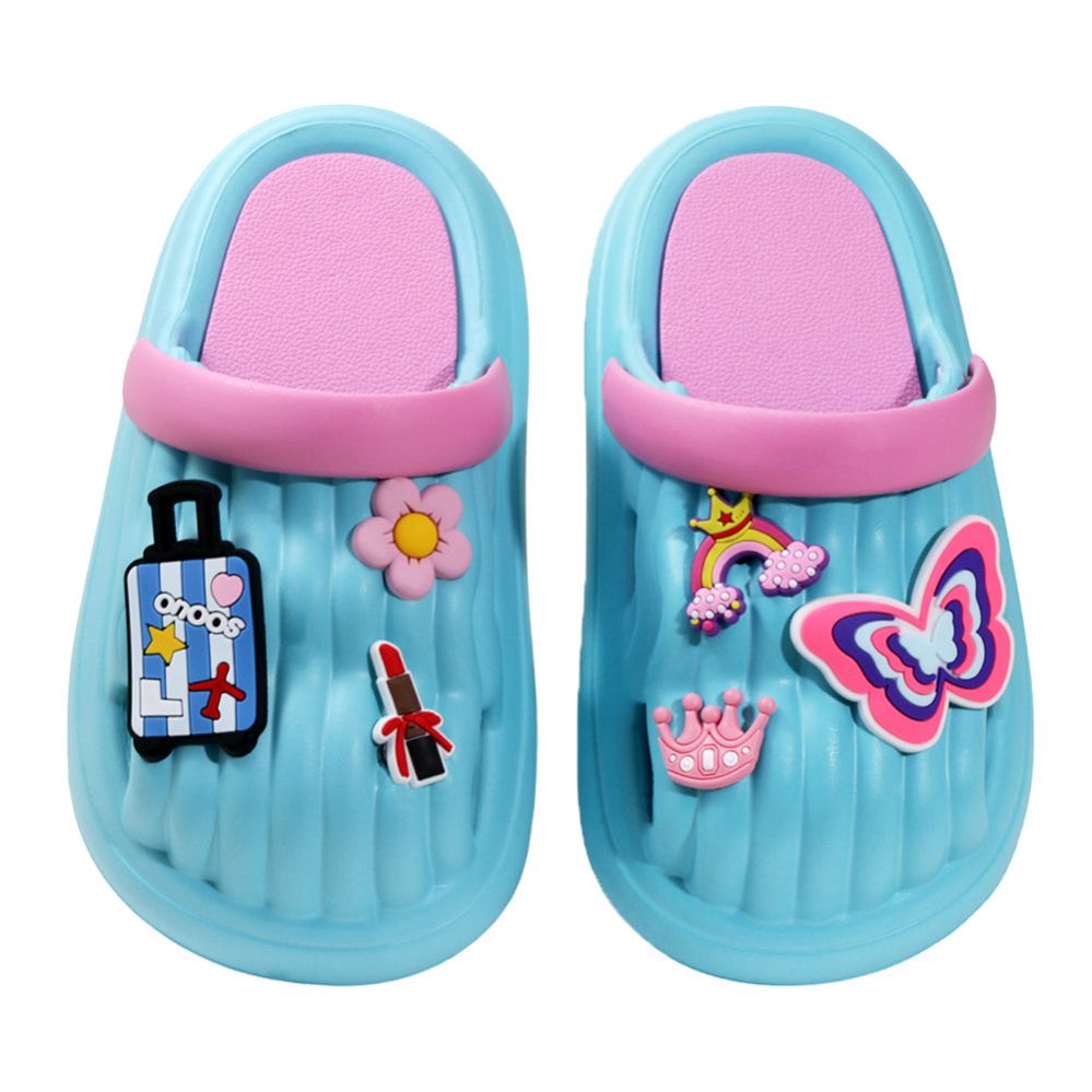 Wholesale Footwear Girl's Charm Clog Blue