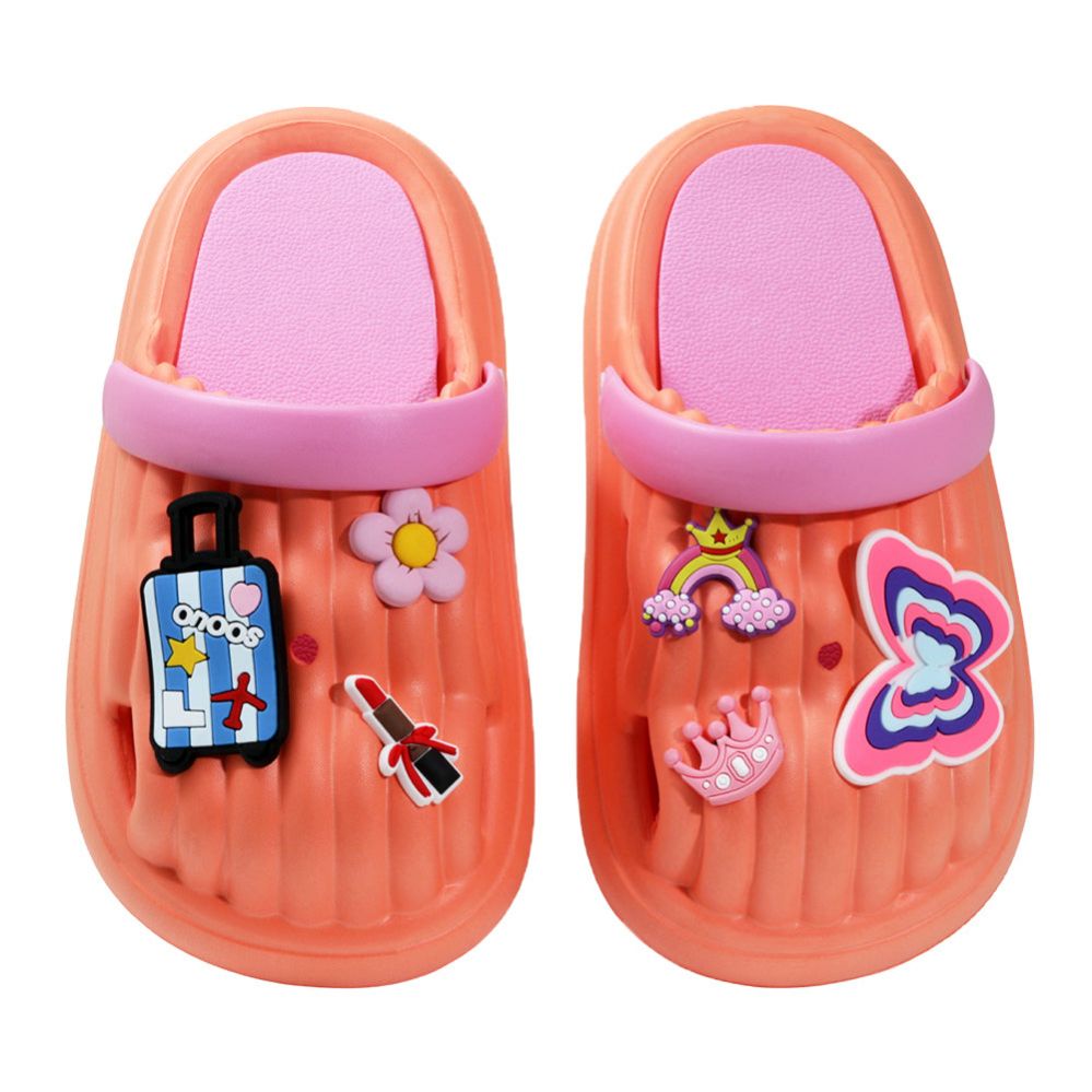 Wholesale Footwear Girl's Charm Clog Orange
