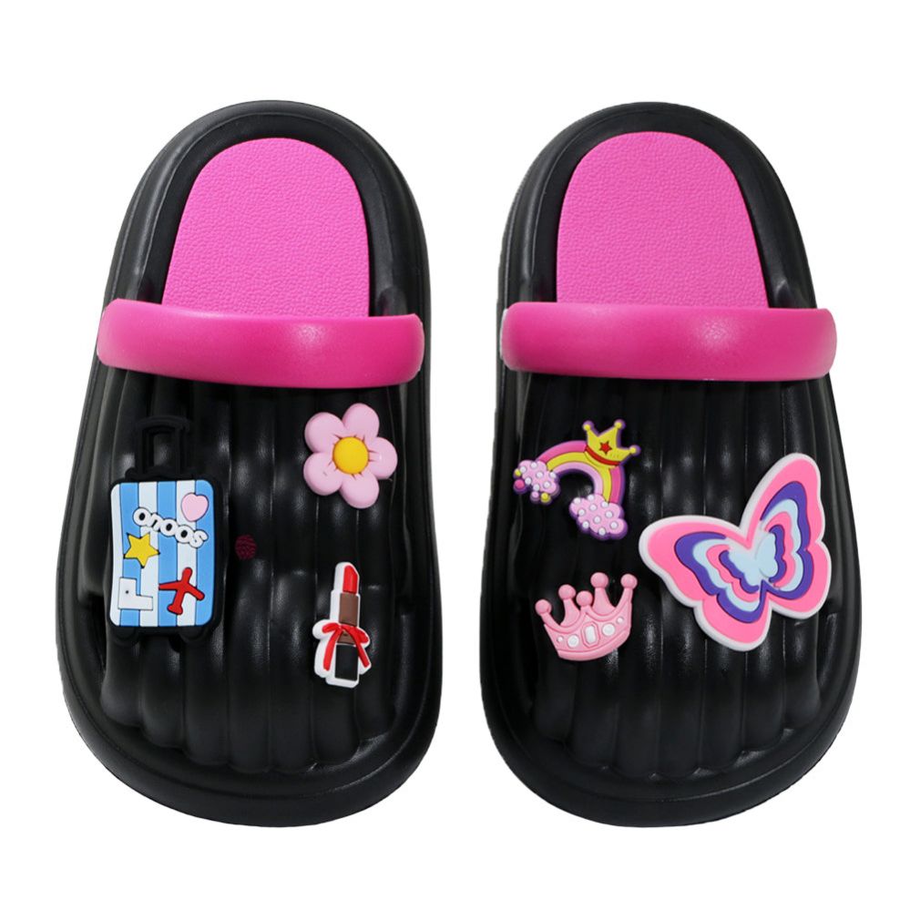 Wholesale Footwear Girl's Charm Clog Black