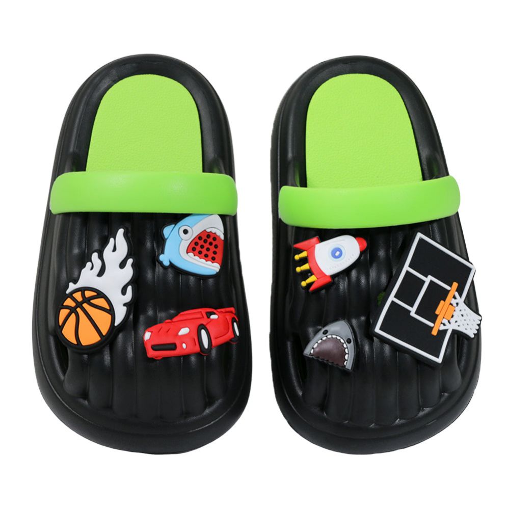 Wholesale Footwear Little Boy's Charm Clog Black&green