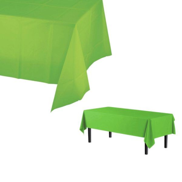 Wholesale Footwear 53 inch X 108 inch Plastic Rectangle Table Cover In Green