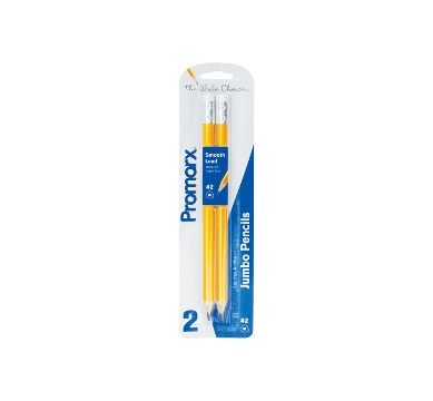 Wholesale Footwear Promarx Primary Wood Pencil 2ct Jumbo #2