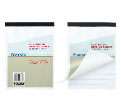 Wholesale Footwear Promarx Ruled Writing Table 60ct 6x9in
