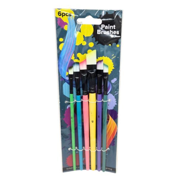 Wholesale Footwear 6 Piece Angular Head Art Brush Set
