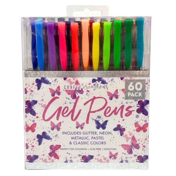 Wholesale Footwear 60 Bright Colorful Gel Pens