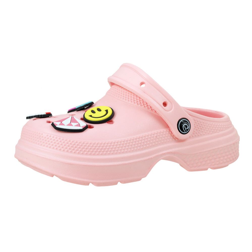 Wholesale Footwear Girl's Charm Clog Peach
