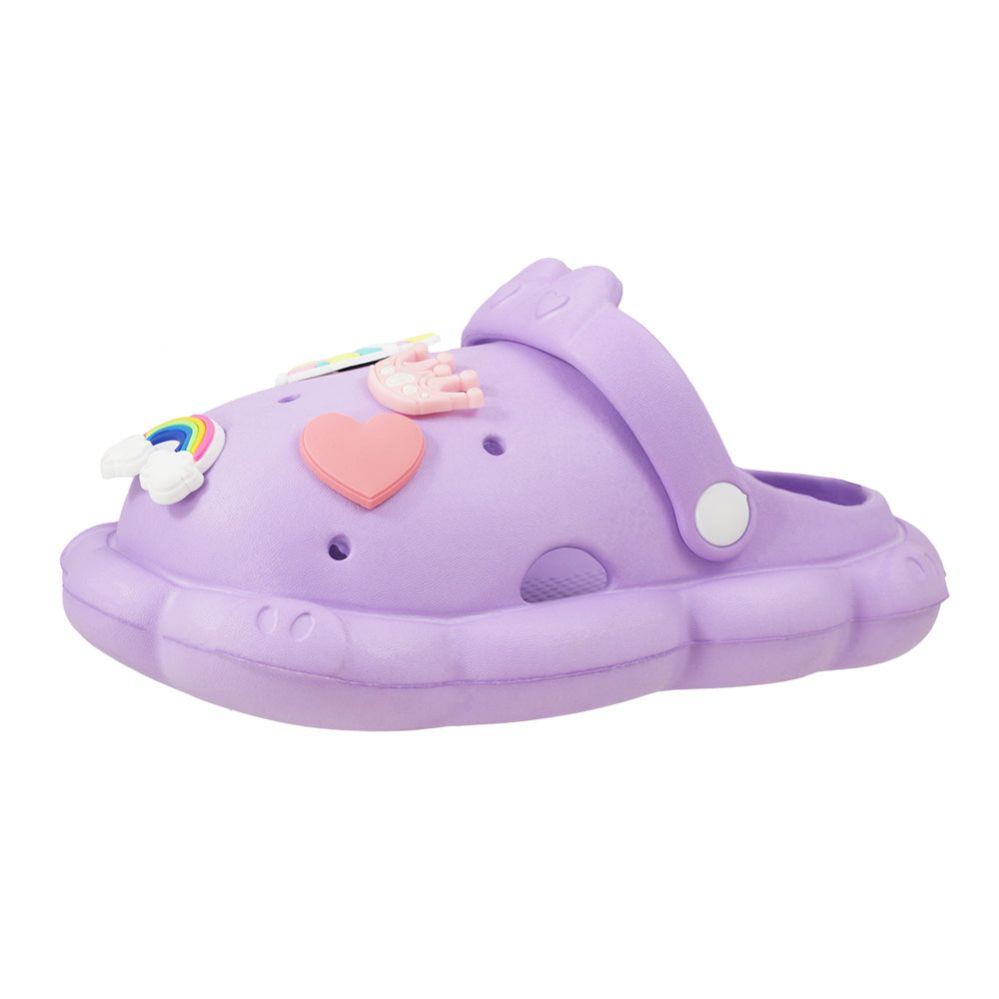 Wholesale Footwear Toddler's Girl's Charm Clog Purple