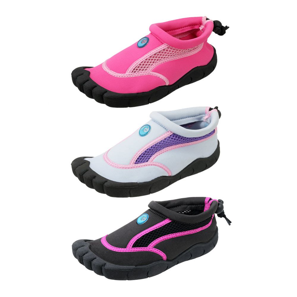 Wholesale Footwear Girl's 5 Toe Aqua Sock Assorted