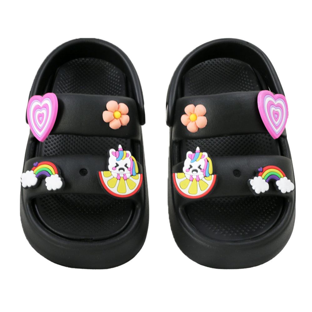 Wholesale Footwear Girl's Charm Sandal Black